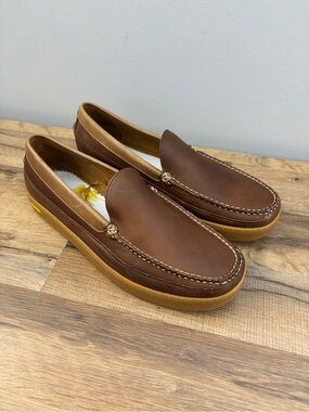 L.L. Bean Lodge Moc Vibram Slippers Shoes Hazelnut Brown Men’s NEW